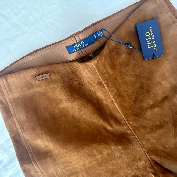 SOLD- NWT Polo Ralph Lauren 100% Lamb Suede Skinny Pant - Picture 5 of 7